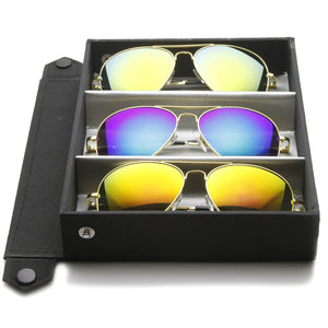 Limited Edition Full Metal Aviator Sunglasses W/ Revo Lenses + Travel Case 1486