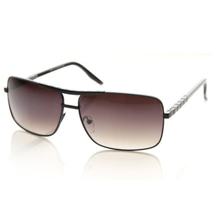 Premium Designer Mens Square Metal Frame Aviator Sunglasses 1600
