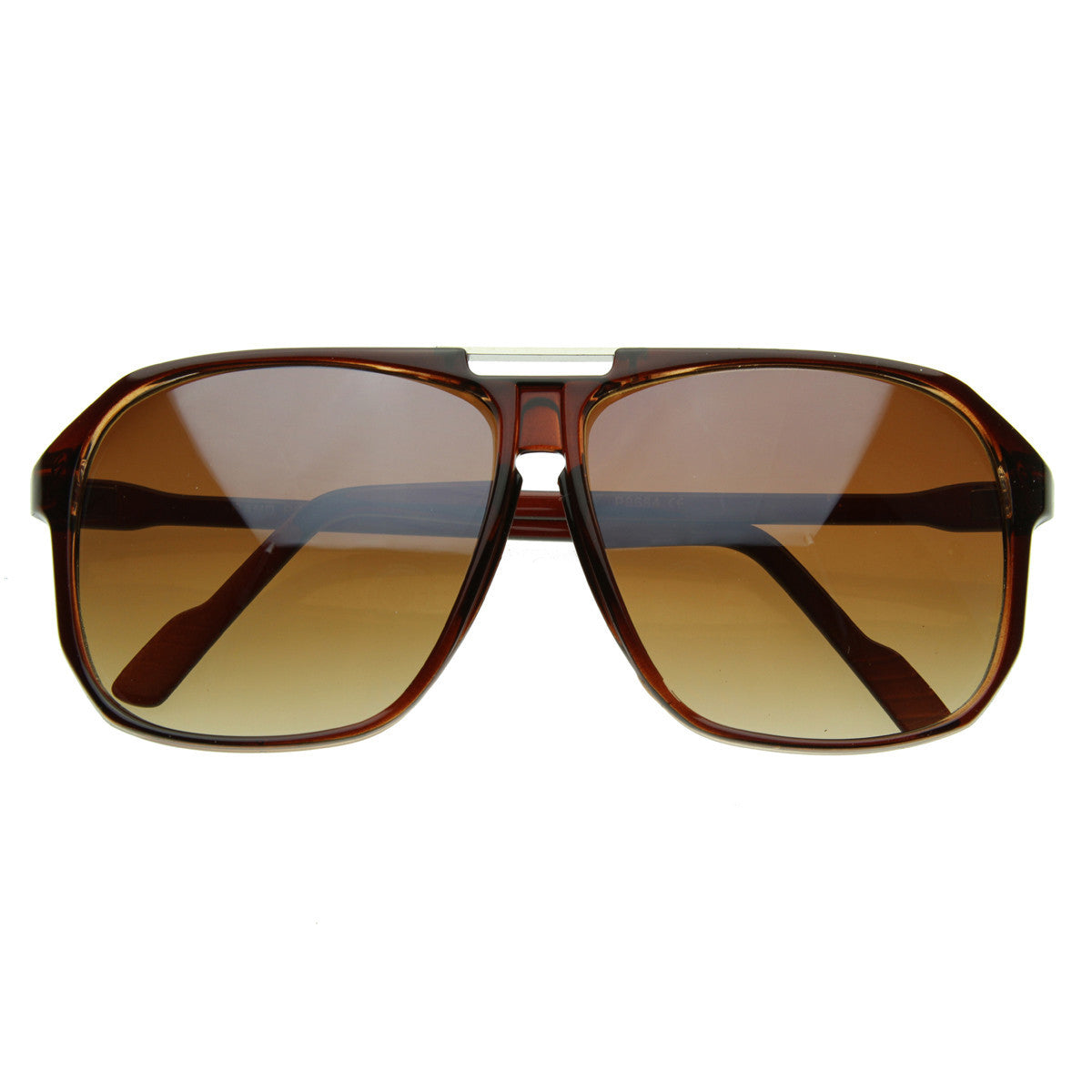 Large Retro Nerd Square Aviator Block Sunglasses 2841