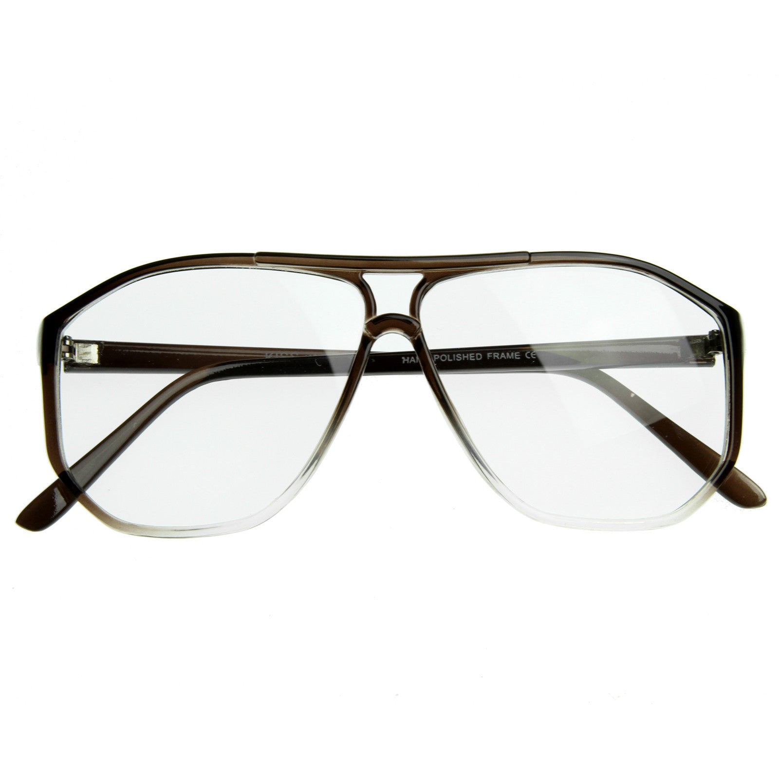 Retro Hexagon Shape Hipster Clear Lens Aviator Glasses 8069