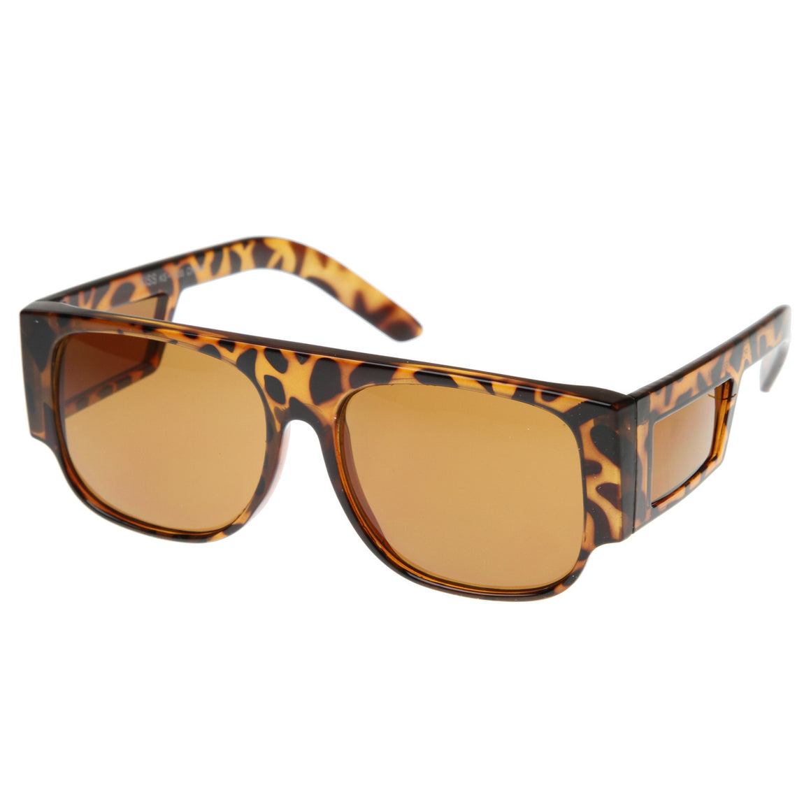 Retro 80s Modern Square Flat Top Side Window Hipster Sunglasses 8097
