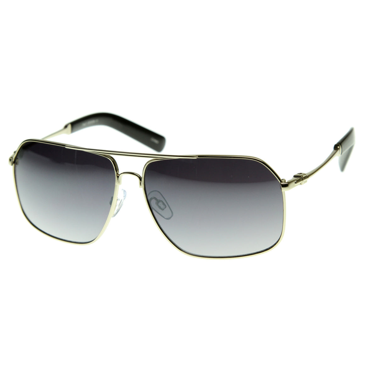 Premium Asian Fit Sports Metal Frame Square Aviator Sunglasses 8529