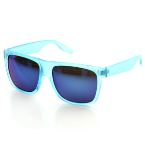 Frosted Retro Flat Top Candy Color Revo Lens Sunglasses 8610