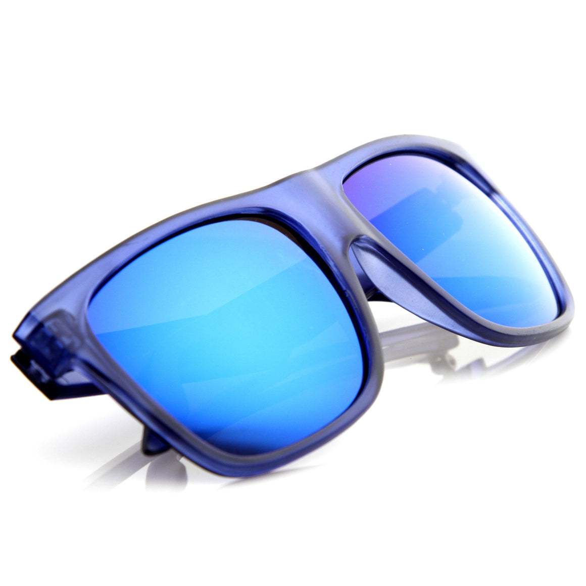 Frosted Retro Flat Top Candy Color Revo Lens Sunglasses 8610