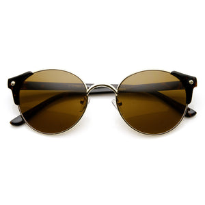 Steampunk Dapper Vintage Inspired Round Pointed Aviator Sunglasses 8765