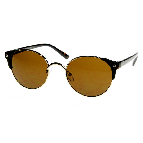 Steampunk Dapper Vintage Inspired Round Pointed Aviator Sunglasses 8765