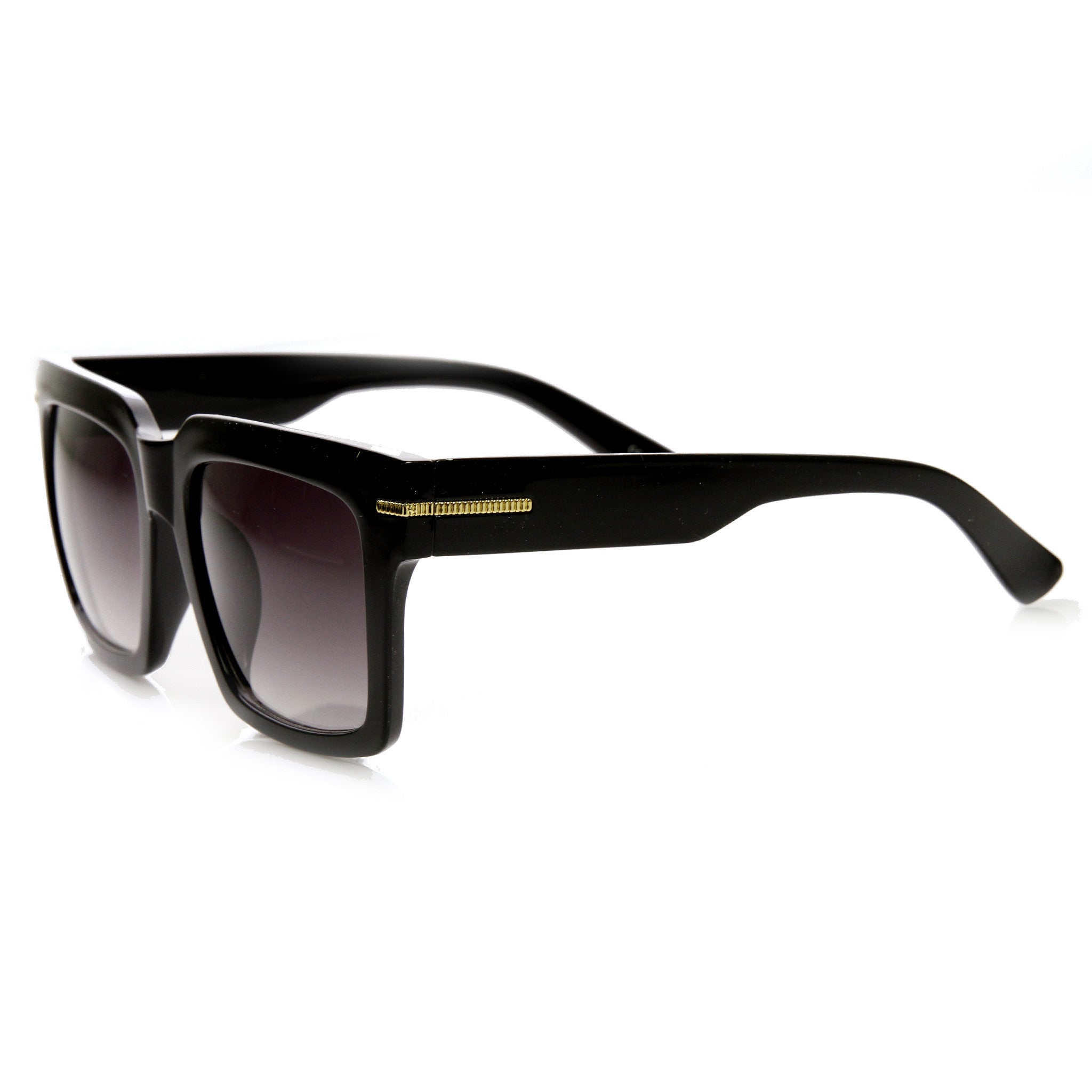 Large Retro Square Block Flat Top Aviator Sunglasses Mobilia