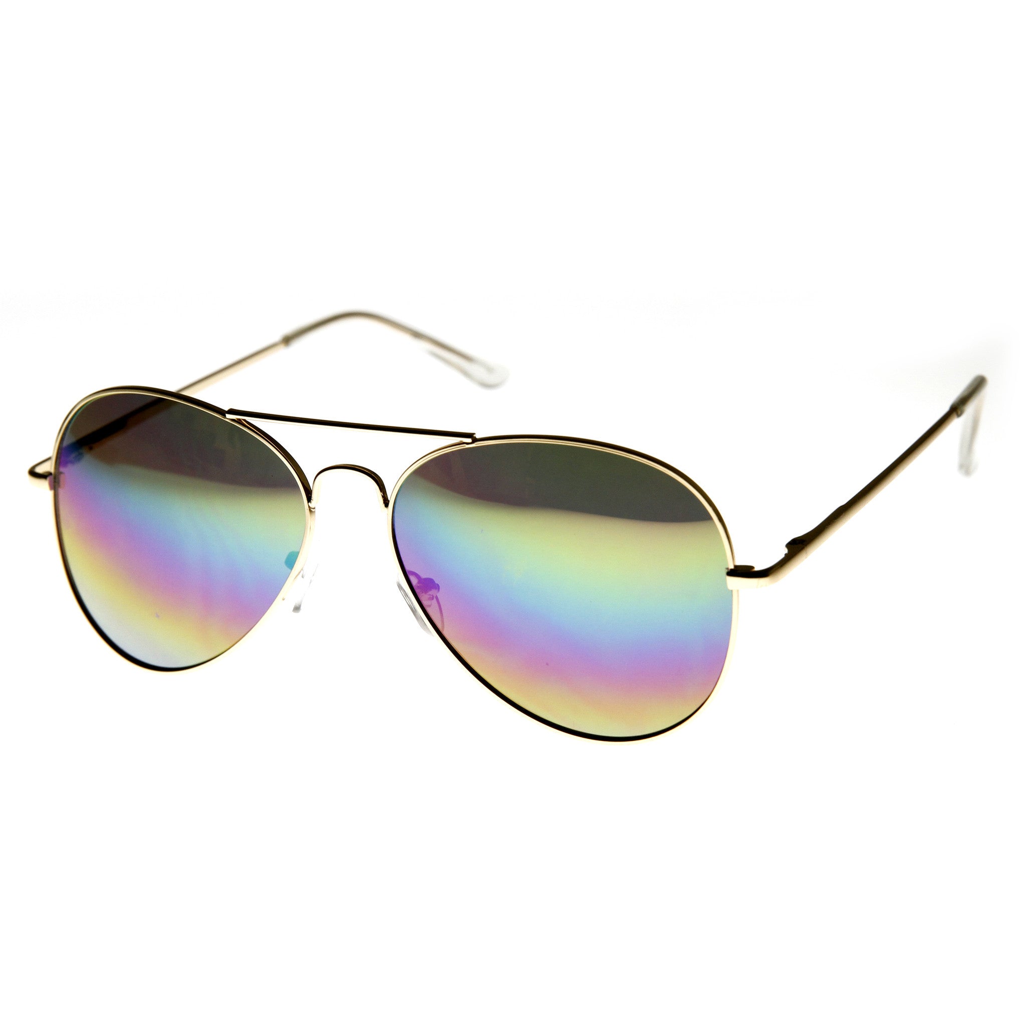 Retro Festival Rainbow Revo Lens Aviator Sunglasses Mobilia
