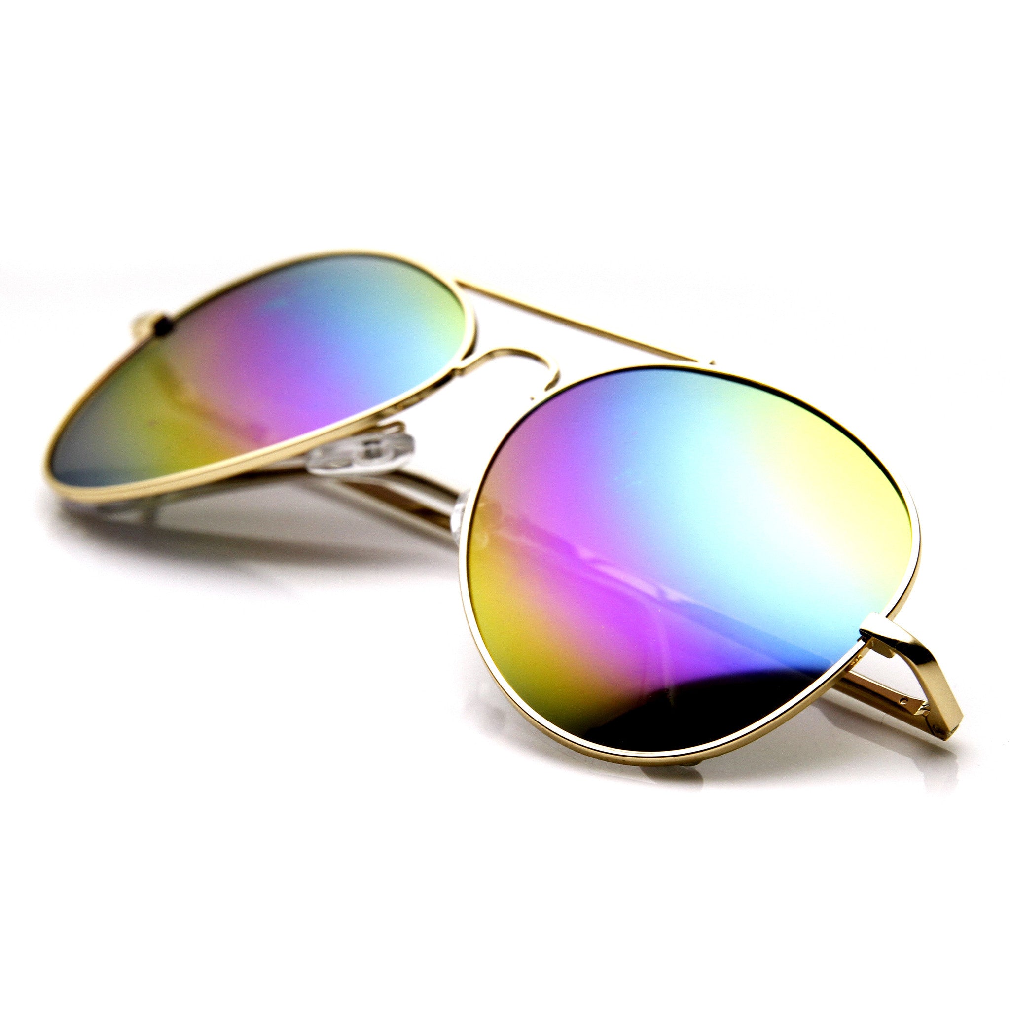Rainbow reflective sunglasses hotsell