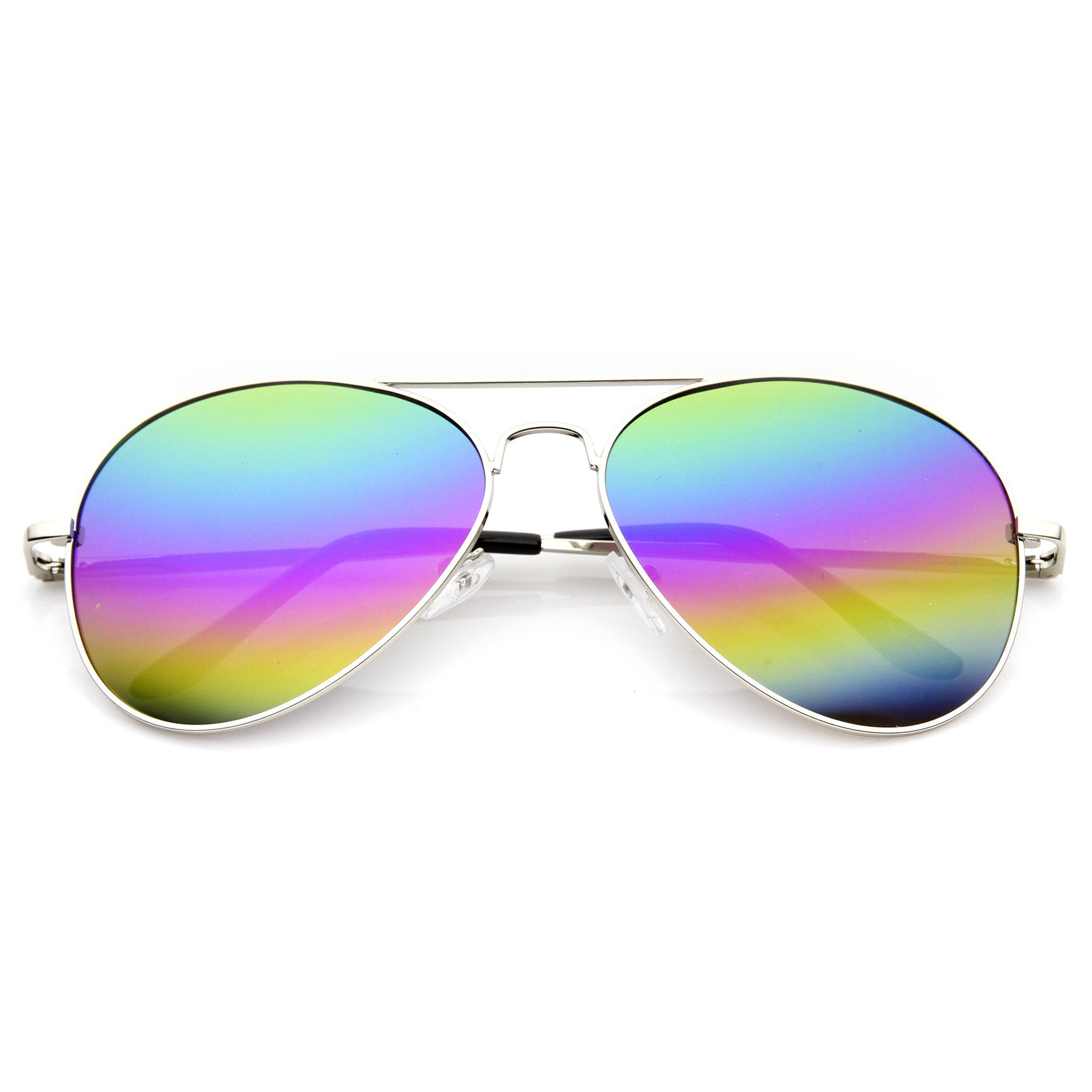 Retro Festival Rainbow Revo Lens Aviator Sunglasses Mobilia